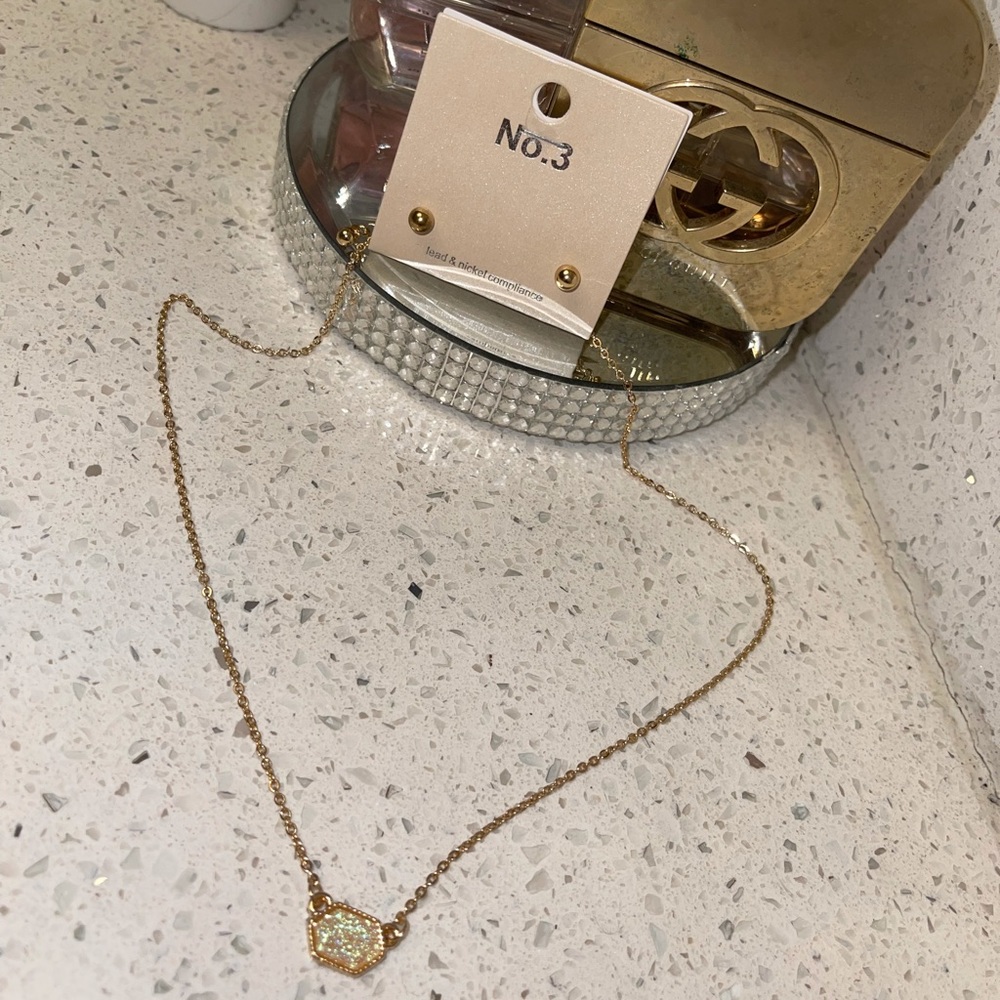 Gold Necklace + Earring Set